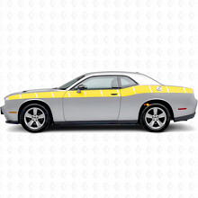 Adesivo in Vinile a Strisce Laterali Stile Strobo per Dodge Challenger_5