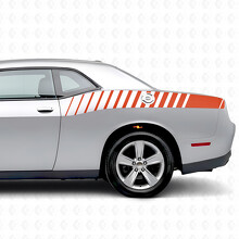 Adesivo in Vinile con Strisce Stroboscopiche Posteriori Laterali per Dodge Challenger_4