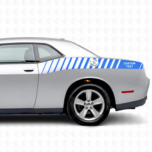 Adesivo Vinile Personalizzato a Strisce Strobo per Fianco Letto per Dodge Challenger_2