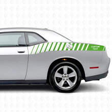 Adesivo Vinile Personalizzato a Strisce Strobo per Fianco Letto per Dodge Challenger_3