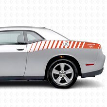 Adesivo Vinile Personalizzato a Strisce Strobo per Fianco Letto per Dodge Challenger_4