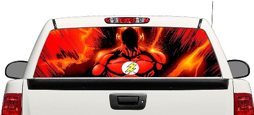 Adesivo in Vinile per Finestrino Posteriore Flash DC Comics per Camion