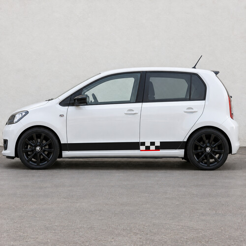 Adesivo in vinile per guida finestra laterale Checker per Skoda Citigo