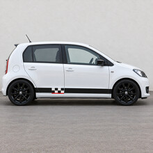 Adesivo in vinile per guida finestra laterale Checker per Skoda Citigo_2