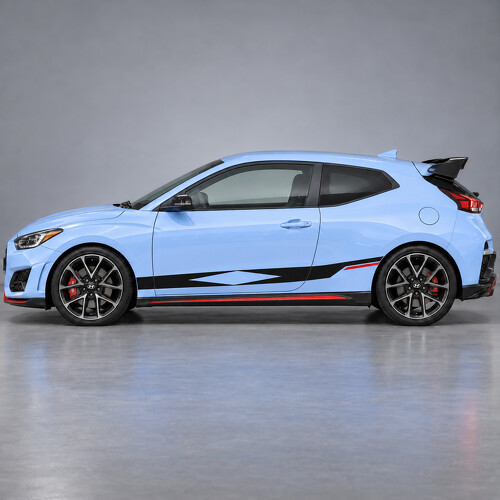 Adesivo in Vinile Diamond Kick Side per Hyundai Veloster N_1
