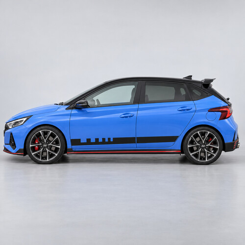 Adesivo vinile laterale a denti Pit Lane per Hyundai i20 N BC3 2021-2024