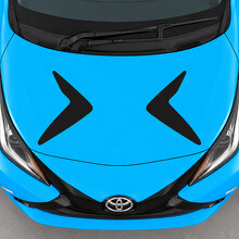 Adesivo in vinile con boomerang opposti per cofano per Toyota Aygo AB40 2014-2018 Pre-Facelift_2