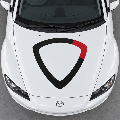 Adesivo in vinile Decalcomania Cofano Open Core Rotor per Mazda RX-8 SE3P 2008-2012 Restyling