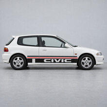 Adesivo in Vinile Laterale Tipo Scanalato Largo per Honda Civic EG Hatchback 1991-1995_2