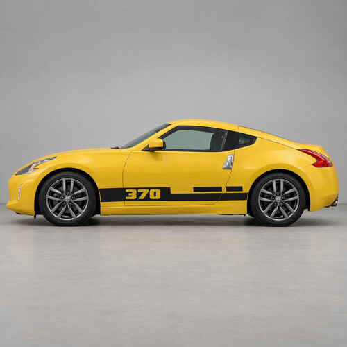Adesivo in Vinile Laterale a Gradini con Numero Largo per Nissan 370Z 2018_1