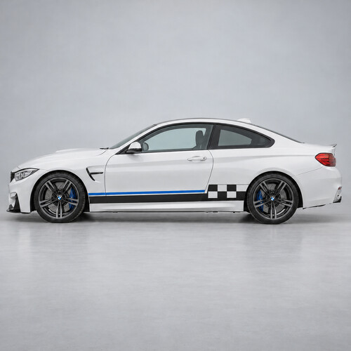 Adesivo in Vinile Laterale Checker Bridge F82 Coupé Pre-Facelift per BMW M4 2015-2017_1