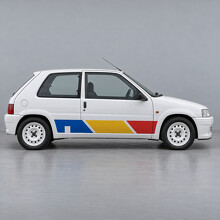 Adesivo in Vinile Laterale Rallye Tre Pannelli S1 per Peugeot 106 1993-1996_2