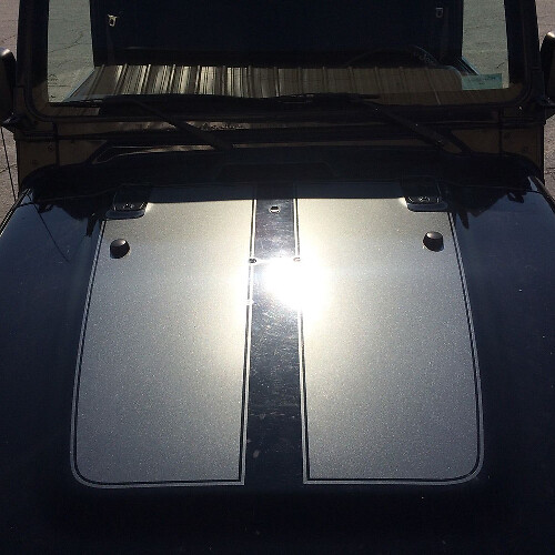 Jeep Wrangler TJ vinile 2 pezzi adesivo per cofano decalcomania TJ U SCEGLI IL COLORE
