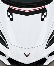 Adesivo in Vinile con Ponte a Spalle a Scacchi per Cofano C8 Stingray Chevrolet Corvette 2020_2