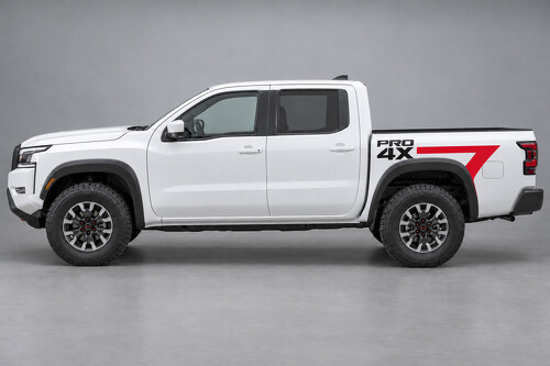 Adesivo in vinile impilato PRO-4X Crew Cab Short Bed per fiancata Nissan Frontier 2024