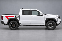 Adesivo in vinile impilato PRO-4X Crew Cab Short Bed per fiancata Nissan Frontier 2024_2