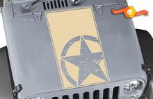 Jeep Wrangler TJ Vinyl Distressed Army Star Hood Decal TJ U SCEGLI IL COLORE 2
