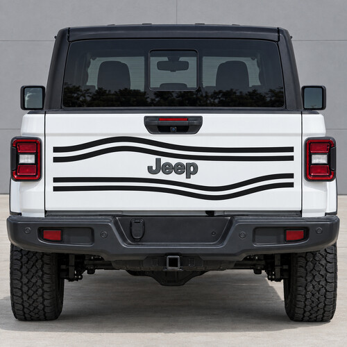 Adesivo in vinile sagomato a contorno aperto Texas Trail per portellone Jeep Gladiator 2023_1