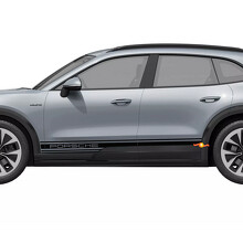 Adesivo in Vinile a Strisce Marchiato per Modanatura Laterale Porsche Cayenne Elettrico_3