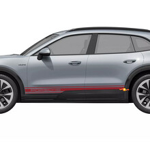 Adesivo in Vinile a Strisce Marchiato per Modanatura Laterale Porsche Cayenne Elettrico_5