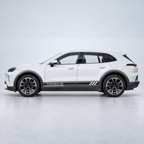 Strisce laterali in stile racing adesivo vinile per Porsche Cayenne Electric