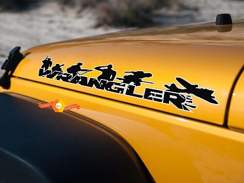 Adesivi in vinile con grafica stile militare per cofano Jeep Wrangler