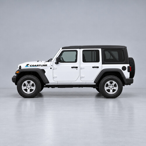 Adesivo in vinile Coastline Wave Shoulder Hood per Jeep Wrangler 2021_1