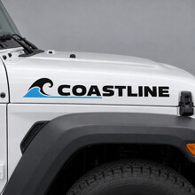 Adesivo in vinile Coastline Wave Shoulder Hood per Jeep Wrangler 2021_2