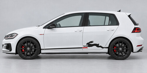 Adesivo in Vinile Rabbit Leap Laterale per Volkswagen Golf GTI 2019_1