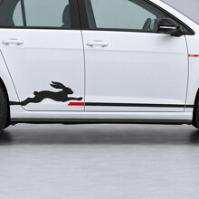 Adesivo in Vinile Rabbit Leap Laterale per Volkswagen Golf GTI 2019_2