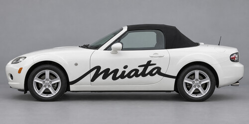 Adesivo in Vinile Laterale con Scritta Aperta per Mazda MX-5 Miata 2006_1