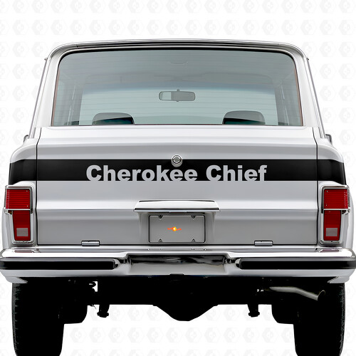 Adesivo in vinile con striscia Cherokee Chief per portellone Jeep Cherokee 1981-83_1