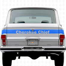 Adesivo in vinile con striscia Cherokee Chief per portellone Jeep Cherokee 1981-83_2
