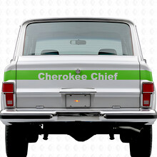 Adesivo in vinile con striscia Cherokee Chief per portellone Jeep Cherokee 1981-83_3