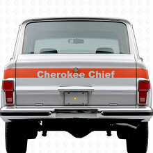 Adesivo in vinile con striscia Cherokee Chief per portellone Jeep Cherokee 1981-83_4