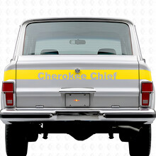 Adesivo in vinile con striscia Cherokee Chief per portellone Jeep Cherokee 1981-83_5