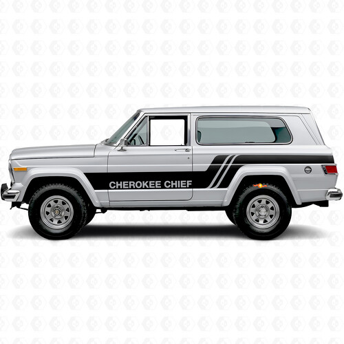 Adesivo in vinile a strisce laterali Cherokee Chief per Jeep Cherokee 1981-83