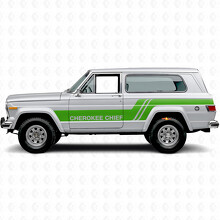 Adesivo in vinile a strisce laterali Cherokee Chief per Jeep Cherokee 1981-83_3