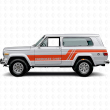 Adesivo in vinile a strisce laterali Cherokee Chief per Jeep Cherokee 1981-83_4