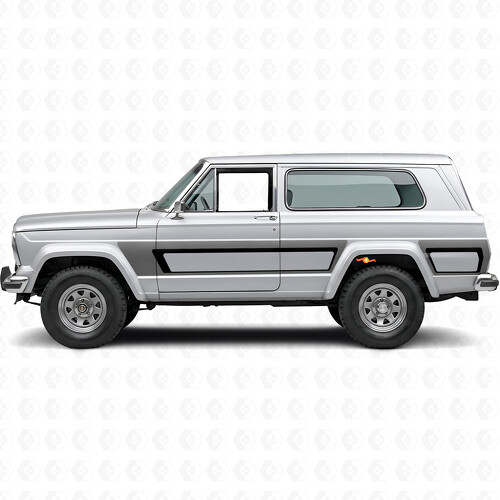 Strisce Laterali in Vinile Stile Retrò Adesivo per Jeep Cherokee 1981-83
