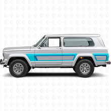 Strisce Laterali in Vinile Stile Retrò Adesivo per Jeep Cherokee 1981-83_2