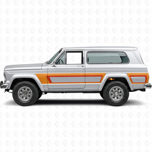 Strisce Laterali in Vinile Stile Retrò Adesivo per Jeep Cherokee 1981-83_4