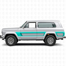 Strisce Laterali in Vinile Stile Retrò Adesivo per Jeep Cherokee 1981-83_5