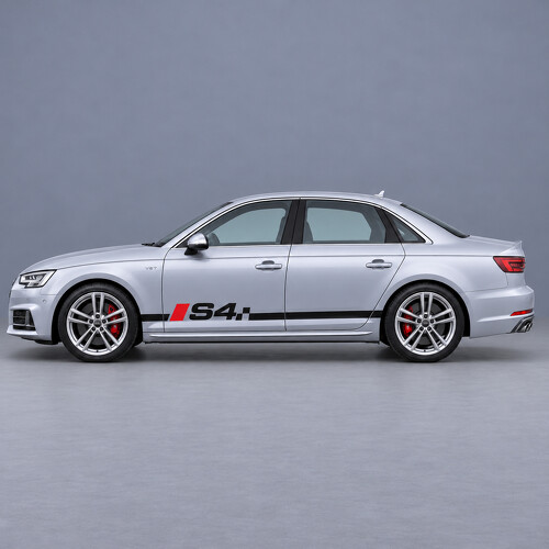 Adesivo in Vinile con Battitacco a Scacchi per Audi S4 2018_1
