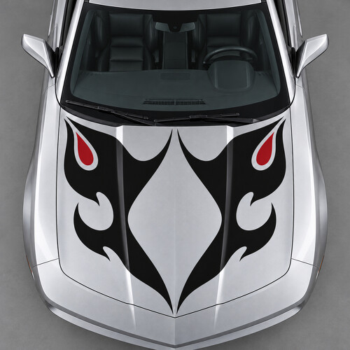 Adesivo in Vinile Decalcomania Cofano Twin Flame SS per Chevrolet Camaro 2013_1