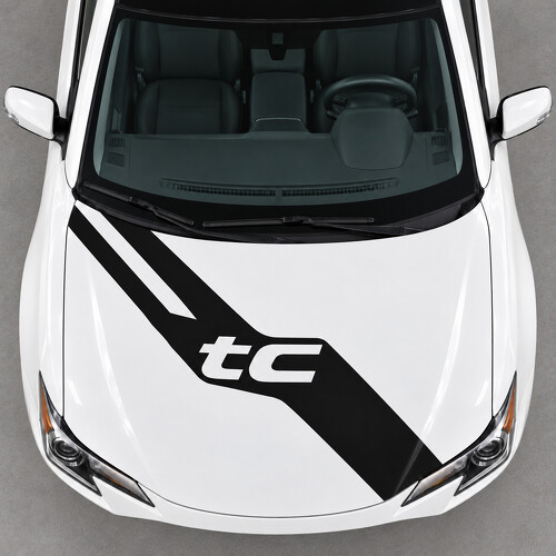 Adesivo Vinile Decalcomania Cofano Sash Open Letter per Scion tC 2014-2016 Restyling_1