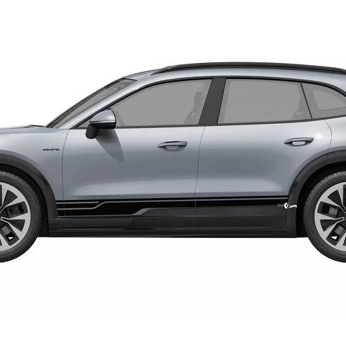 Adesivo in Vinile a Strisce Stile Sportivo per Minigonne per Porsche Cayenne Elettrica