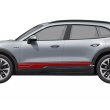 Adesivo in Vinile a Strisce Stile Sportivo per Minigonne per Porsche Cayenne Elettrica_3