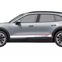 Adesivo in vinile con doppie strisce da corsa per soglia laterale Porsche Cayenne Electric_2