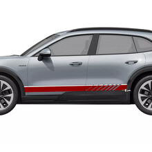 Adesivo in vinile con doppie strisce da corsa per soglia laterale Porsche Cayenne Electric_3